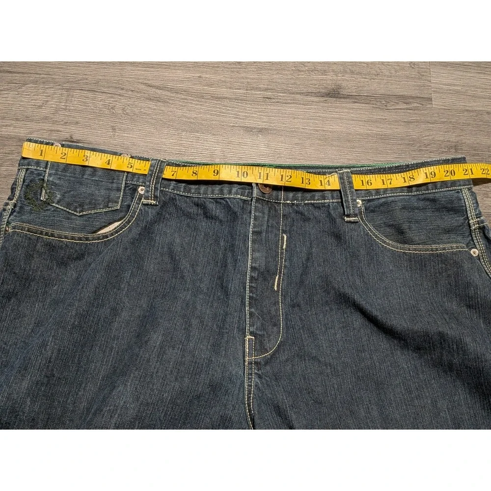 Vintage Enyce Men's Baggy Hip Hop Grunge Wide Leg Dark‎ Wash Denim Size 42x32.5